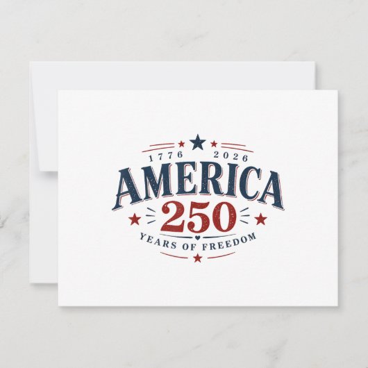 アメリカ USA 250周年, 自由の250年 サンキューカード (正面)