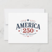 アメリカ USA 250周年, 自由の250年 サンキューカード (裏面)