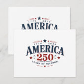 アメリカ USA 250周年, 自由の250年 セーブザデート (正面/裏面)