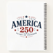 アメリカ USA 250周年, 自由の250年 ノートブック (裏面)