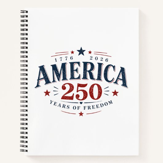 アメリカ USA 250周年, 自由の250年 ノートブック (正面)