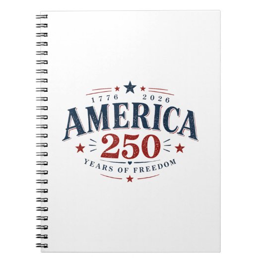 アメリカ USA 250周年, 自由の250年 ノートブック (正面)