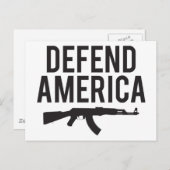 アメリカAK47を守る ポストカード (正面/裏面)