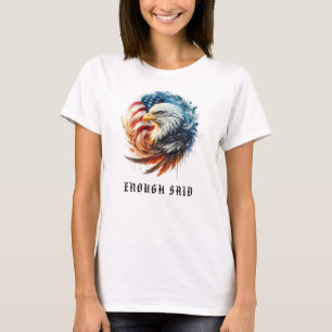 *~*アメリカAP16サーキュラー、アメリカ国旗Bald EAGLE Tシャツ