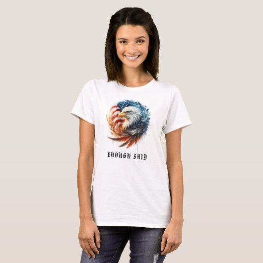 *~*アメリカAP16サーキュラー、アメリカ国旗Bald EAGLE Tシャツ (正面フル)