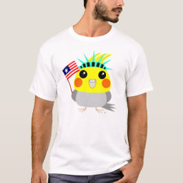アメリカBelleBelleのcockatiel米国 Tシャツ