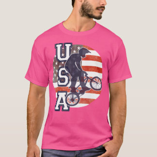 アメリカBmxウォーサイクリングチームFreeAmerican国旗 Tシャツ