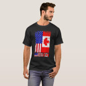 アメリカEh American国旗カナダ Tシャツ (正面フル)