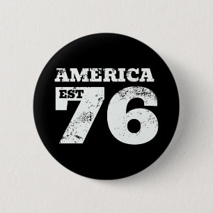 アメリカEst 1776愛国心 缶バッジ