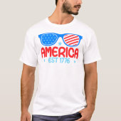 アメリカEST 1776 USA独立記念日 Tシャツ (正面)