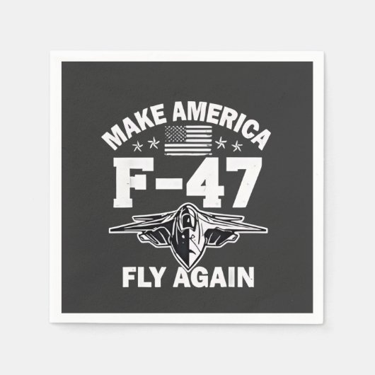 アメリカF-47を7月4日に再び飛行させる スタンダードカクテルナプキン (正面)