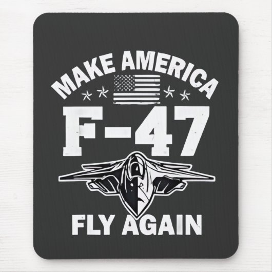 アメリカF-47を7月4日に再び飛行させる マウスパッド (正面)