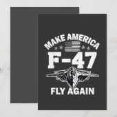 アメリカF-47を7月4日に再び飛行させる 招待状 (正面/裏面)