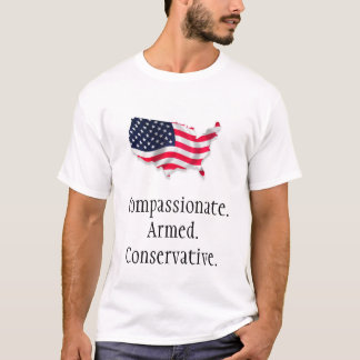 アメリカflag2、Compassionate.Armed.Conservative. Tシャツ