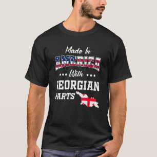アメリカGeorgian Partsジョージア地図アメリカ国旗の祖先 Tシャツ