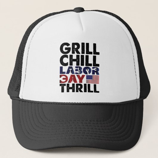 アメリカGrill Chill Labor DayスリルBBQパーティー キャップ (正面)