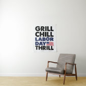 アメリカGrill Chill Labor DayスリルBBQパーティー タペストリー (インサイチュ)