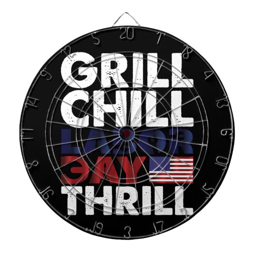 アメリカGrill Chill Labor DayスリルBBQパーティー ダーツボード (正面)
