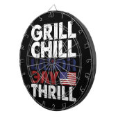 アメリカGrill Chill Labor DayスリルBBQパーティー ダーツボード (正面右)