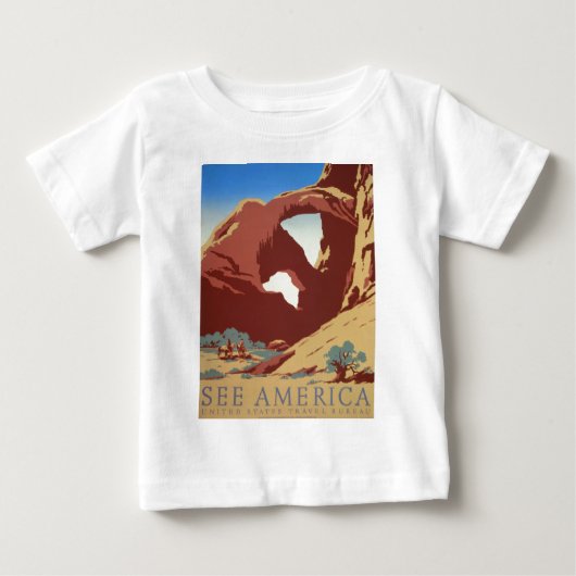 アメリカIIを見て下さい ベビーTシャツ (正面)