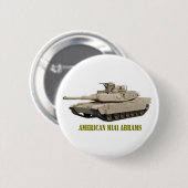 アメリカM1A1エイブラムタンク 缶バッジ (正面&裏面)