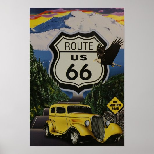 アメリカRoute 66ヴィンテージポスター ポスター (正面)