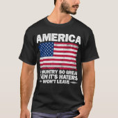 アメリカSoアメリカ素晴らし国旗の父退職した Tシャツ (正面)