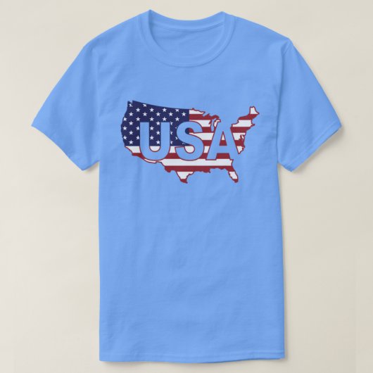 アメリカTシャツ女性男性愛国アメリカ国旗 Tシャツ (デザイン正面)