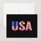 アメリカTシャツ愛国的なアメリカ国旗の男性女性の子供 ポストカード (正面/裏面)