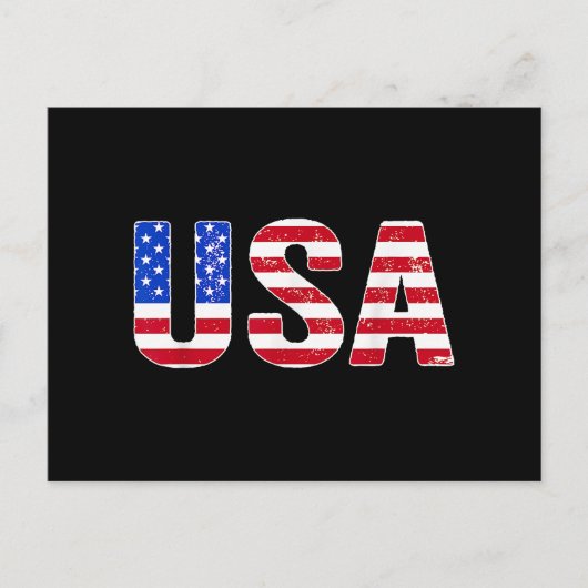 アメリカTシャツ愛国的なアメリカ国旗の男性女性の子供 ポストカード (正面)