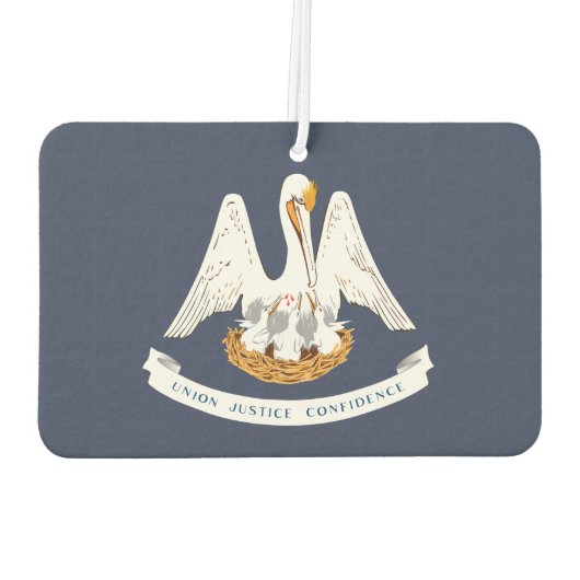 アメリカTシャツ、ルイジアナの紋章 カーエアーフレッシュナー (裏面)