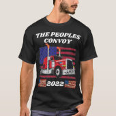 アメリカTシャツ、The People Convoy、Trucker Tシャツ (正面)