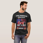 アメリカTシャツ、The People Convoy、Trucker Tシャツ (正面フル)