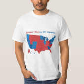 アメリカT州の分割おもしろいTシャツ Tシャツ (正面)