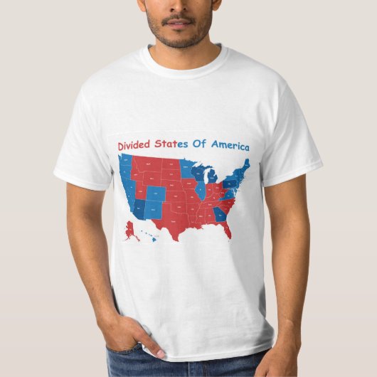 アメリカT州の分割おもしろいTシャツ Tシャツ (正面)