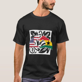 アメリカUsaアメリカGhanaガーナメラニンミックス Tシャツ