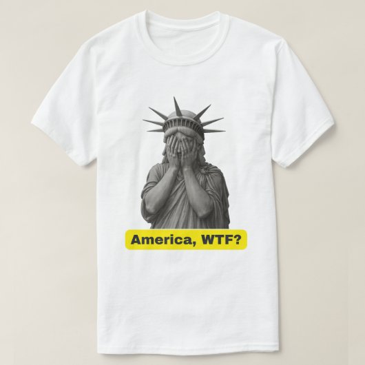 アメリカWTFアンチトランプ自由像 Tシャツ (デザイン正面)