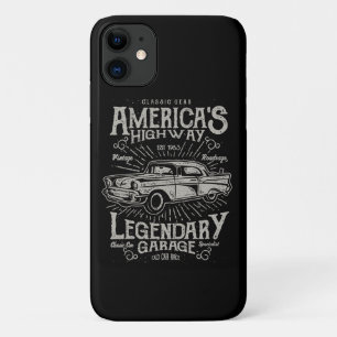 アメリクラシックカのマッスルカー の改造ハイウェイ iPhone 11 ケース