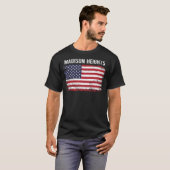 アメリグランジカ国旗のマディソン Tシャツ (正面フル)