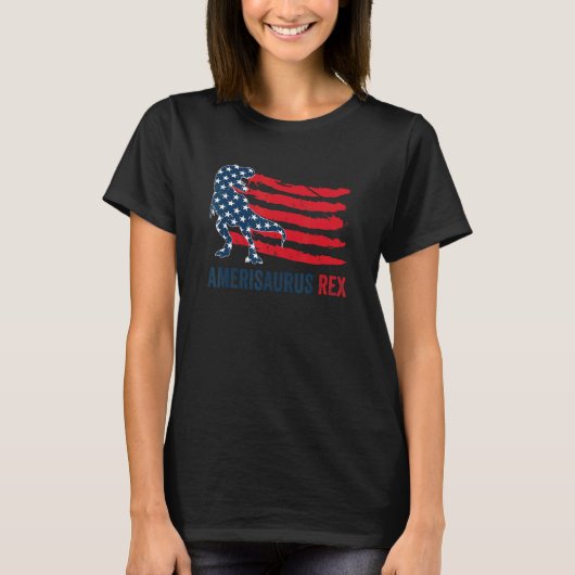 アメリザウルスレックスアメリカ国旗Jレックス4th Tシャツ (正面)