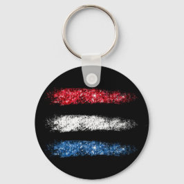 *~*アメリシンプルカ国旗の抽象芸術ブラシストローク キーホルダー