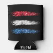 *~*アメリシンプルカ国旗の抽象芸術ブラシストローク 缶クーラー (裏面)