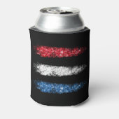 *~*アメリシンプルカ国旗の抽象芸術ブラシストローク 缶クーラー (缶裏面)