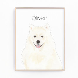 アメリパーソナライズされたカのエスキモサモエド犬 フォトプリント           