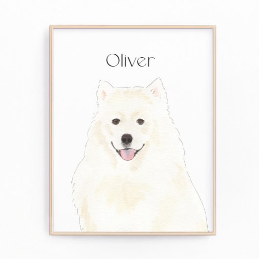 アメリパーソナライズされたカのエスキモサモエド犬 フォトプリント