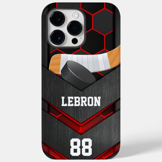 アメリパーソナライズされたカのホッケー番号と名前 Case-Mate iPhoneケース (裏面)