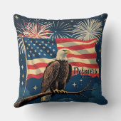 アメリパーソナライズされたカの大物 クッション (裏面)
