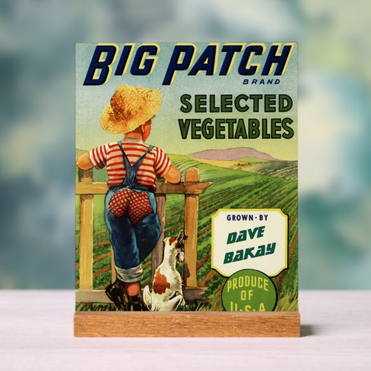 アメリパーソナライズされたカの田舎育ちの農家 アクリルサイン (ニュートラル)