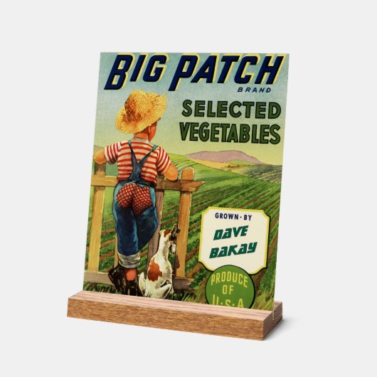 アメリパーソナライズされたカの田舎育ちの農家 アクリルサイン (傾斜)