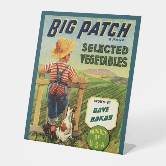 アメリパーソナライズされたカの田舎育ちの農家 台座サイン (正面)
